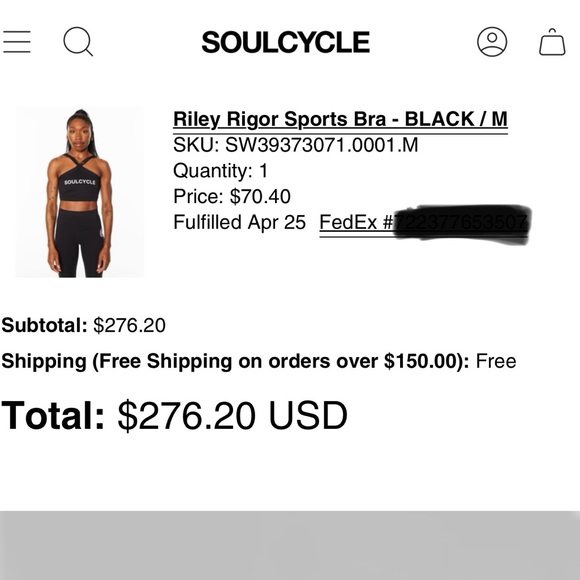 NWT Soulcycle Riley Rigor Bra - SPLITS59 - Picture 3 of 3